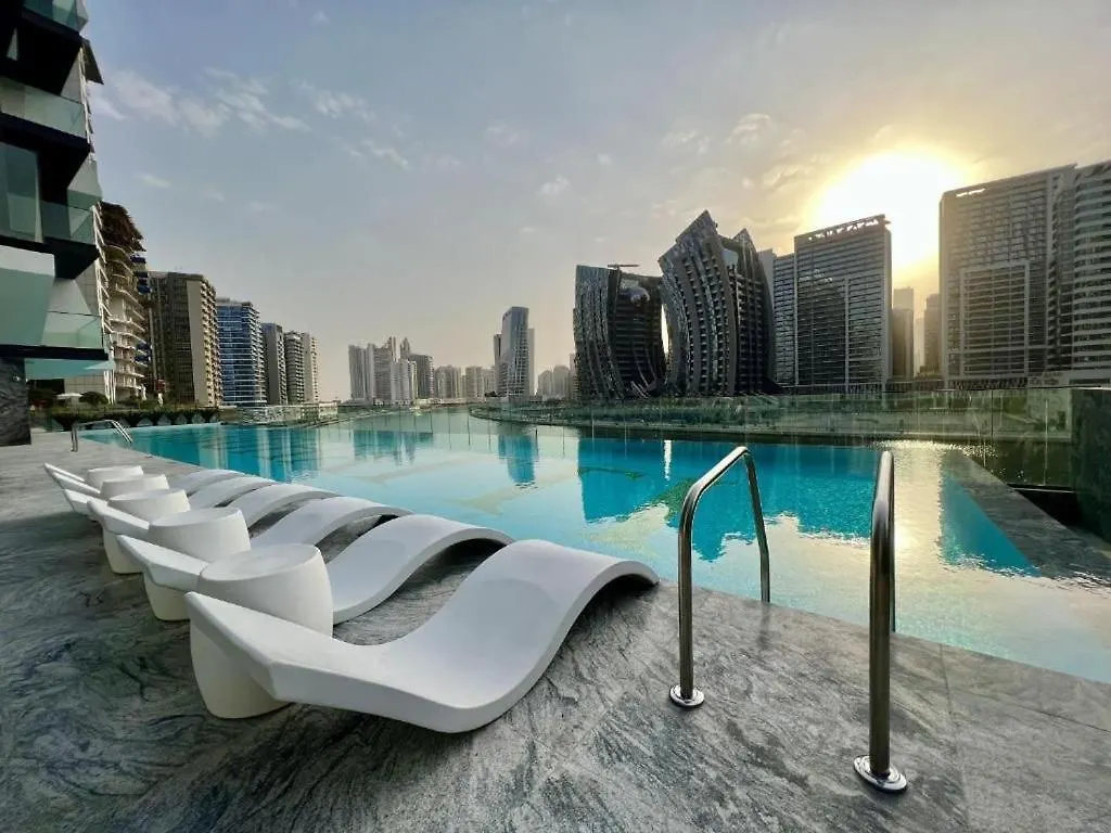 Sunset View Overlooking Burj Khalifa And Canal View Dubai United Arab Emirates